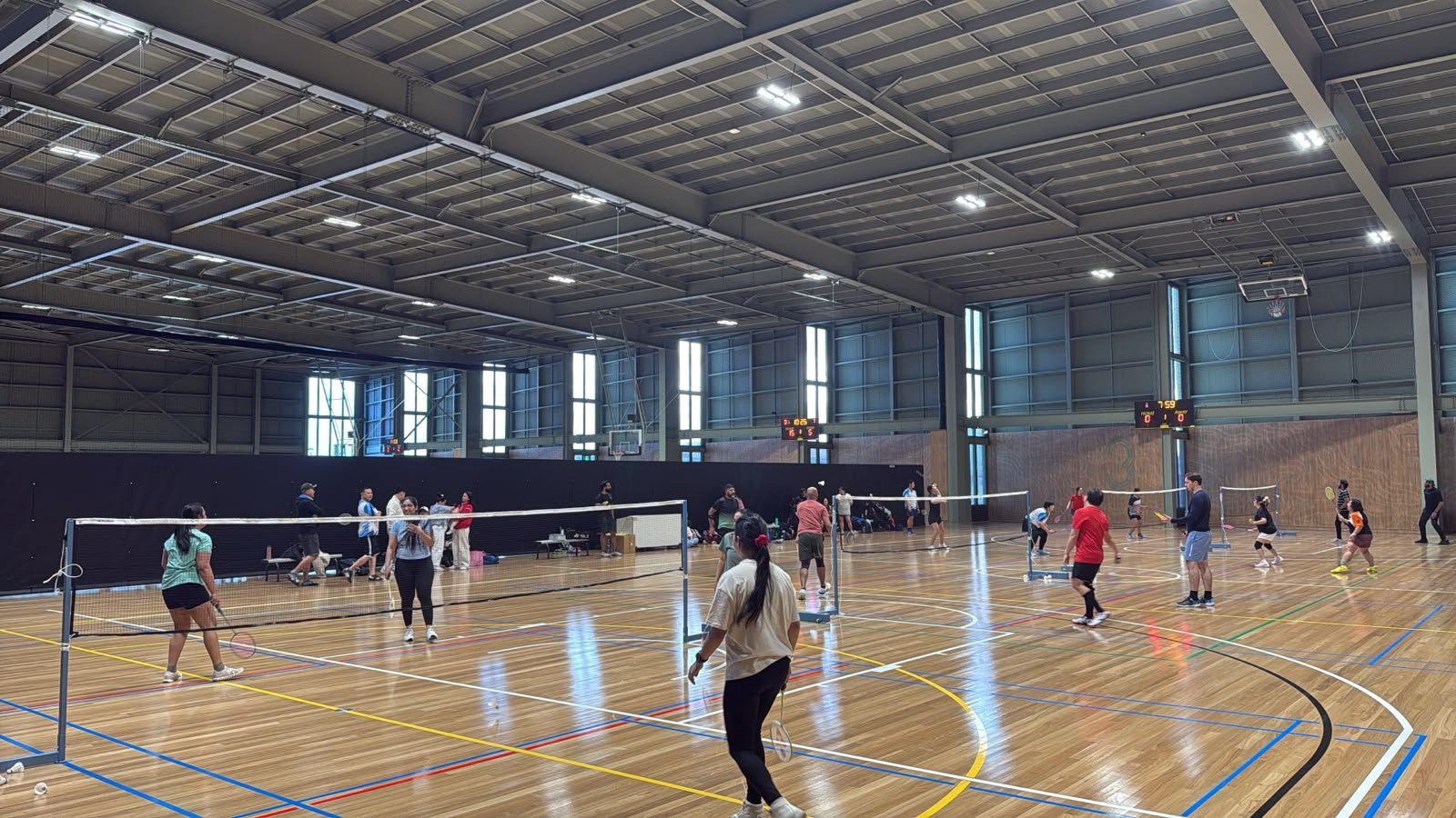 Badminton courts inside Tarratarra Stadium